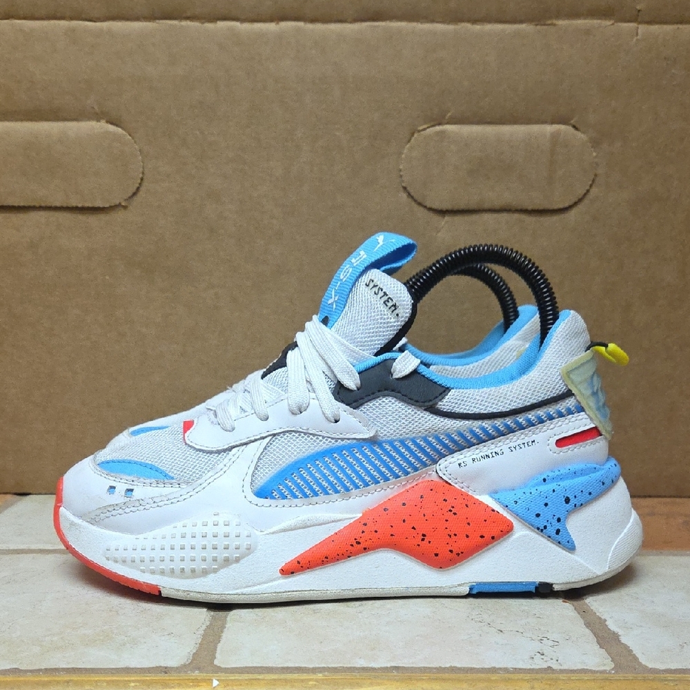 Puma Kids Sneakers in Blue, Orange, and White